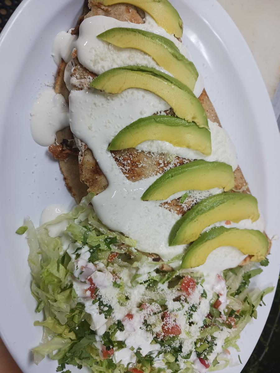 Avocado Quesadilla - Homemade quesadilla with avocado, crema and your choice of meat.